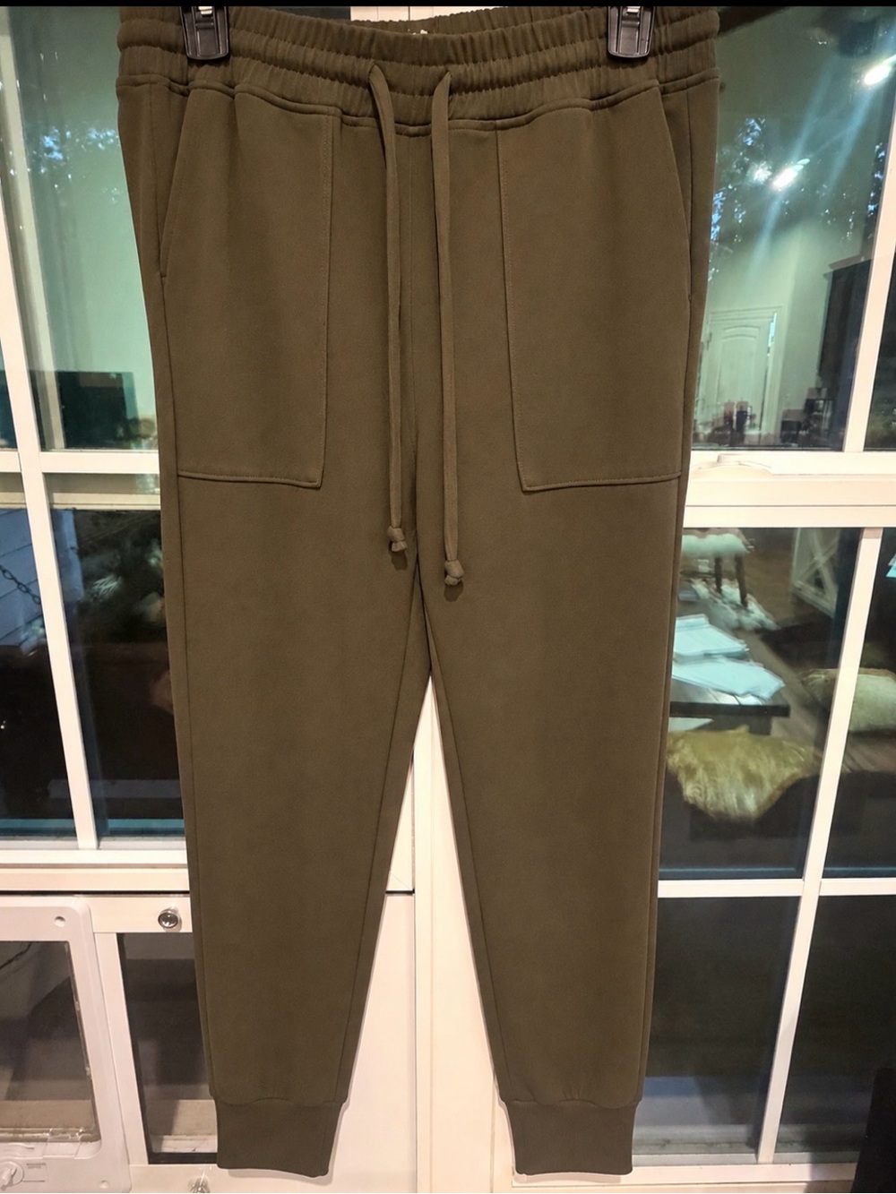 LOFT Olive Drawstring Jogger Sweatpants